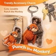 thumbnail image 4 of Punch Keychain Decoration | Cute Monkey Holding Plush Toy | Protect Punch The Monkey Keychain for Backpack Purse Car Keys(D), 4 of 5