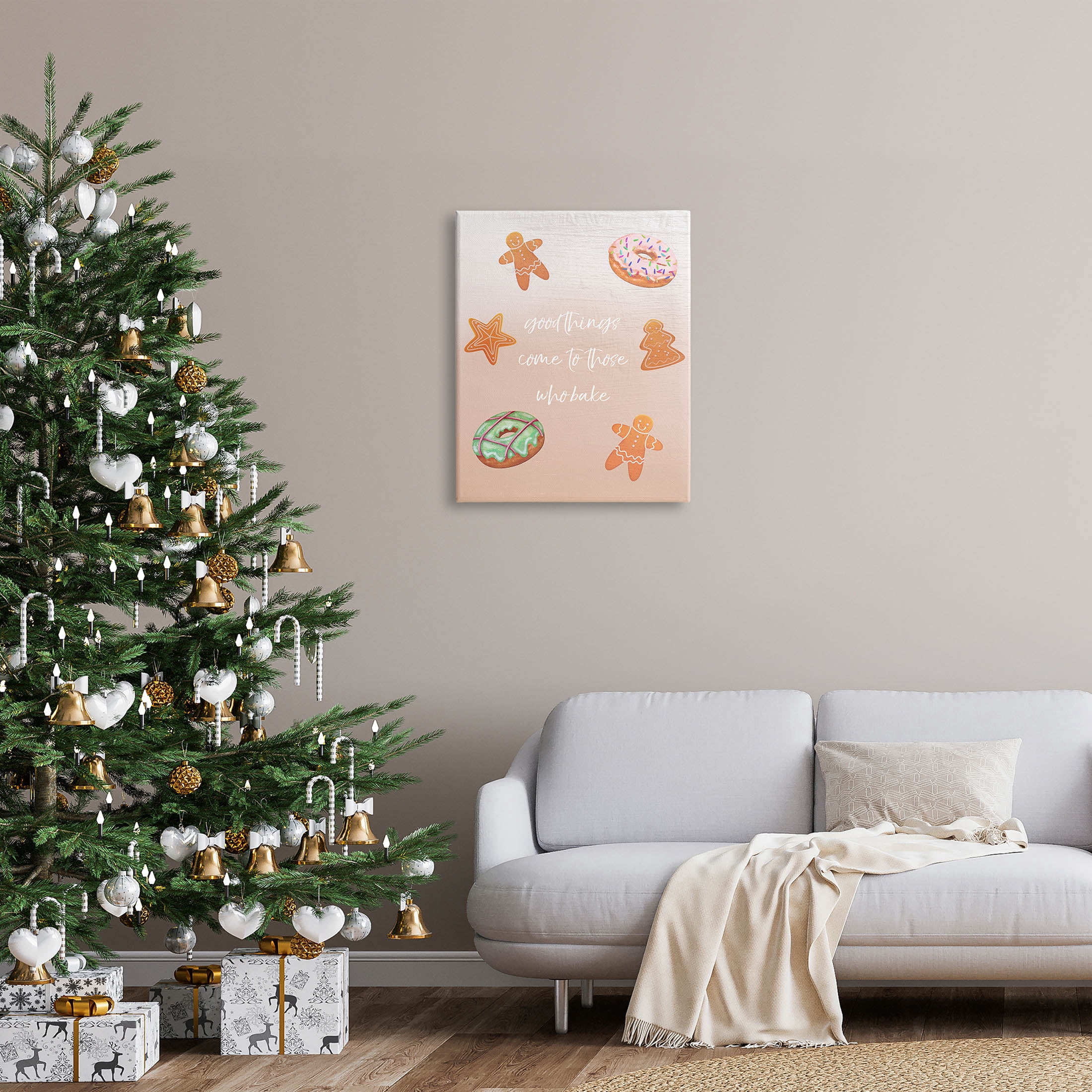 Those Who Bake Holiday Cookies Holiday Graphic Art Gallery Wrapped Canvas Print Wall Art