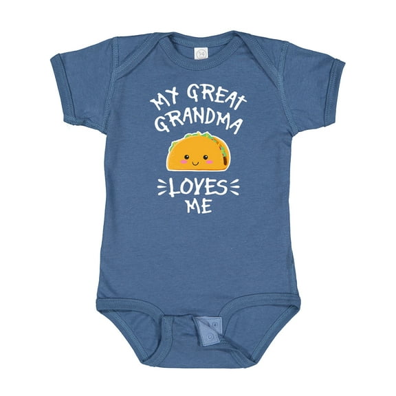 Inktastic My Great Grandma Loves Me with Taco Illustration Boys or Girls Baby Bodysuit