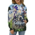 thumbnail image 5 of Genshin Impact Unisex Adult Hoodie Casual Hooded Sweatshirt Pullover Novelty 3D Printed Sweater Jacket XL, 5 of 8