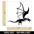 thumbnail image 2 of Fierce Flying Dragon Self-Inking Rubber Stamp Ink Stamper - Brown Ink - Small 1 Inch, 2 of 7