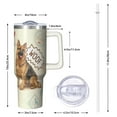 thumbnail image 3 of 1pc Shepherd Dog 40oz Tumbler with Straw & Handle - Insulated Stainless Steel Cup | Holiday Gift for Man Women (Christmas, Valentine's, Birthday), 3 of 5