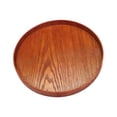 thumbnail image 3 of Bandeja redonda de madera decorativa para servir, ideal para decoración otomana del hogar. En blanco 27cm, 3 of 9