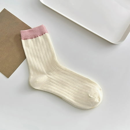 

socks for men Women Casual Cute Funny Patchwork Color Solid Color Stockings