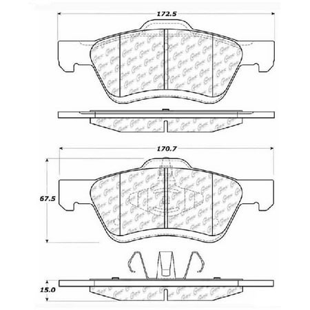 Go-Parts OE Replacement for 2005-2011 Mercury Mariner Front Disc Brake Pad Set for Mercury Mariner (Base /