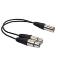 thumbnail image 2 of 0.3m XLR Y Splitter Cable 3 Pin 1 Male to 2 Female Convertor Adapter Cable, 2 of 7