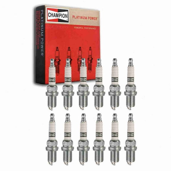 12 pc Champion Platinum Spark Plugs compatible with Mercedes-Benz E320 3.2L V6 1998-2005