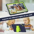 thumbnail image 6 of Shockproof Case for Samsung Galaxy Tab A7 Lite 8.7 Model SM-T220/T225, Kids Friendly Heavy Duty Rugged Hybrid Protective Tablet Cover with Kickstand, Navy+Olivine, 6 of 8