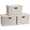Beige-Large -3 Pack, variant on Collapsible Stackable Storage Bins Beige Large -1 Pack