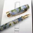 thumbnail image 2 of Stylo Plume Acrylique avec Pointe Moyenne Plaquée Dorée pour Hommes et Femmes, 2 of 7