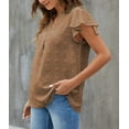 thumbnail image 4 of Fantaslook Blouses for Women Dressy V Neck Ruffle Sleeve Summer Tops Casual Flowy Shirts, 4 of 9