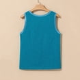 thumbnail image 4 of Olyvenn Womens Casual Tops Women's Tank Tops Crop Tops for Women U Neck Sleeveless Tank Tops Basic Cropped Tops Sports Blue XL, 4 of 8
