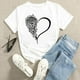 thumbnail image 3 of Camisetas estampadas de dibujos animados para mujer, camisetas de moda de verano, Tops de leopardo con corazón de amor, camiseta de manga corta para vacaciones 2022, 3 of 5