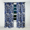 thumbnail image 4 of Designart "Neo-Gothic Allure In Cobalt Blue I" Floral Room Darkening Curtain Single Panel, 4 of 6