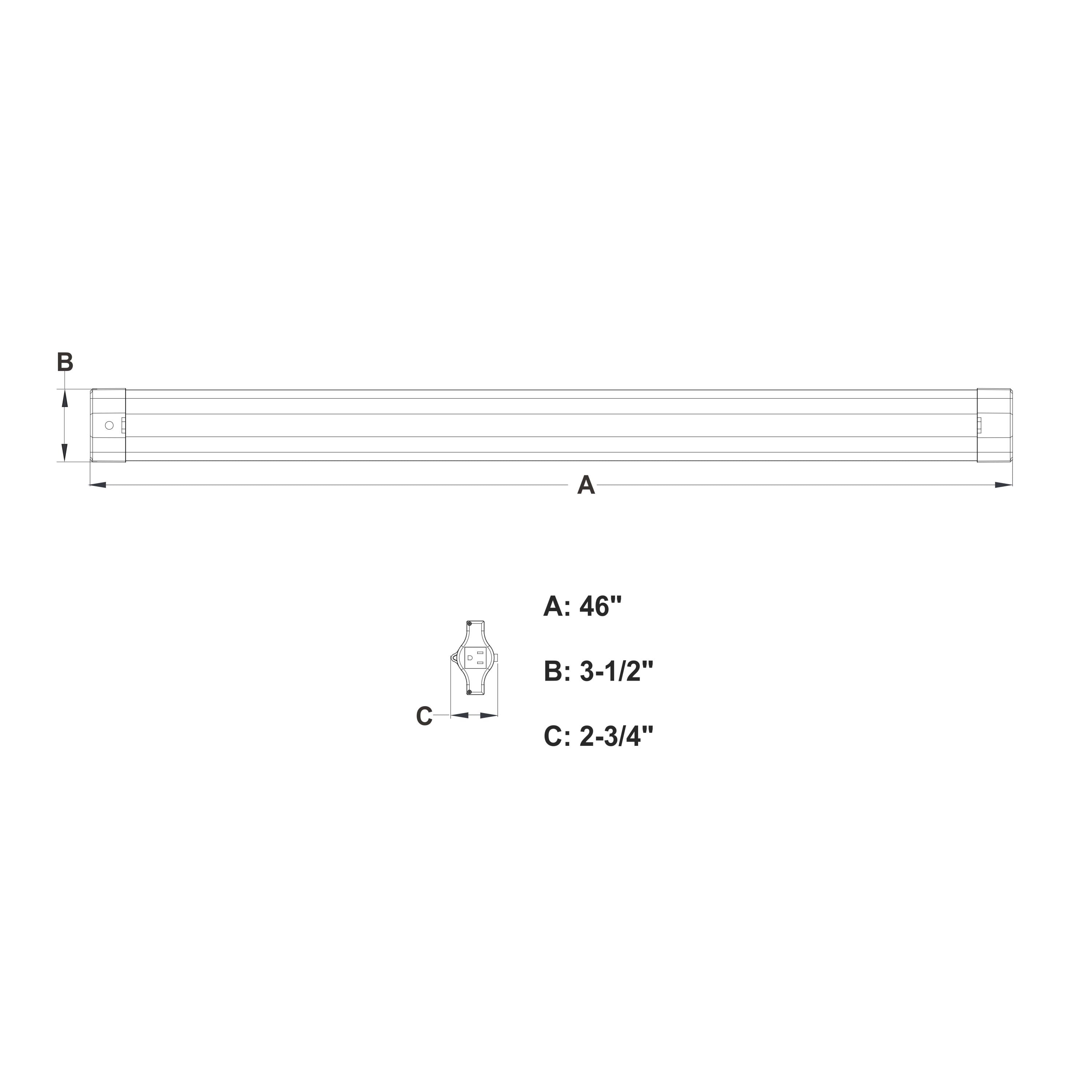 Mercer 46-in W Integrated LED Silver Linkable Plug-in Utility Shop Light