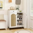 thumbnail image 3 of Costway 6-Tier Shoe Cabinet with Drawer 6 Removable Shelves Ventilation Openings Metal Legs, 3 of 10