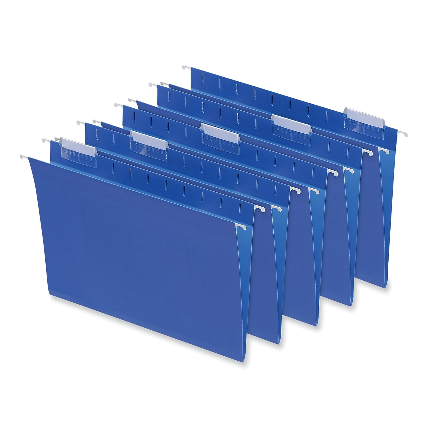 Universal Deluxe Bright Color Hanging File Folders, Letter Size, 1/5-Cut Tab, Blue, 25/Box -UNV14116