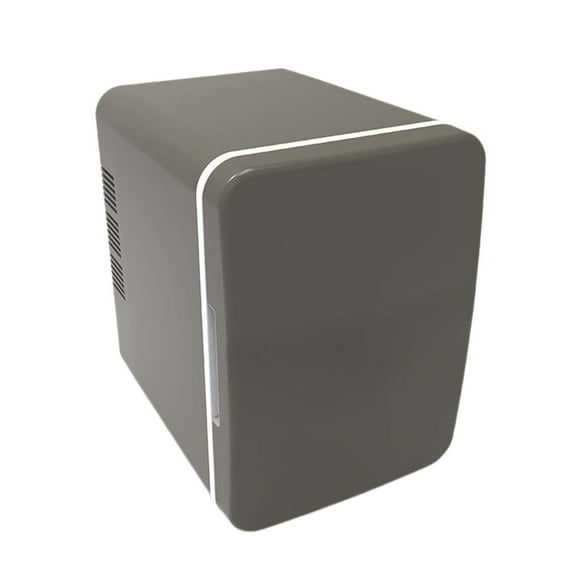 Mini refrigerador portátil para bebidas, refrigerador multiusos para maquillaje, refrigerador para bebidas, refrigerador para buzos, vehículo de escri gris