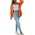 thumbnail image 2 of VISgogo Mujer Primavera Otoño Camisa Casual Color Sólido Manga Larga Solapa Botón Abajo Blusa VISgogo  moda, 2 of 6