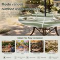 thumbnail image 6 of Round Outdoor Tablecloth with Umbrella Hole and Zipper, Sage Green Ombre Tablecloth with Elastic Waterproof, Modern Moire Abstract Art Aesthetics Patio Table Covers for 31" - 35" Picnic Pool Tables, 6 of 9