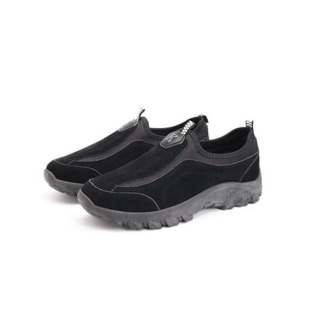 Meigar Men's Suede Outdoor Sneakers Casual Breathable Slip on Walking
