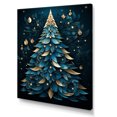 Designart "Enchanted Christmas Tree in Blue & Gold" Landscapes Canvas