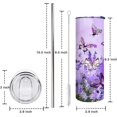thumbnail image 2 of Butterfly Tumbler with Lid and Straw,Butterfly Gifts for Women Mom Daughter Girlfriend Teenage Girls Bridesmaid,Purple Butterfly 20 Oz Skinny Tumbler Water Bottle Travel Coffee Cup Mug, 2 of 6