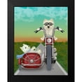 thumbnail image 2 of Fab Funky 20x24 Black Modern Framed Museum Art Print Titled - Westie Chopper and Sidecar, 2 of 5