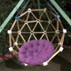 thumbnail image 4 of Muyoka Cojín para silla colgante, cómodo cojín de asiento redondo, funda de hamaca transpirable con diseño de cremallera, alfombrilla de algodón para jardín y Patio Muyoka Hogar, 4 of 7
