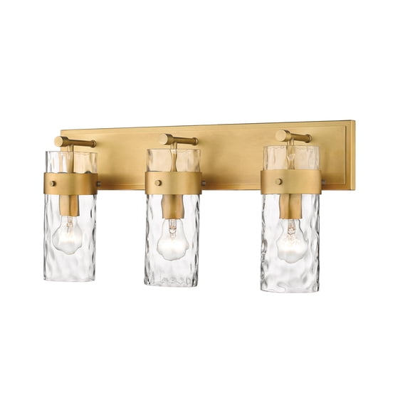 3035-3V-RB-Z-Lite-Fontaine - 3 Light Bath Vanity In Transitional Style-11.25 Inches Tall and 24 Inches Wide-Rubbed Brass  Finish