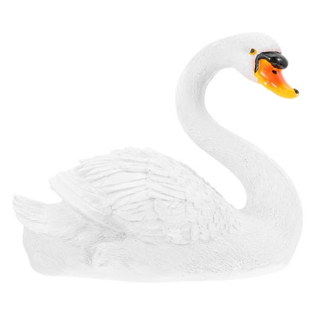 COSMOBETTY White Swan Statue Figurine for Garden Decor Made of Resin Adds Elegance to Your Landscape
