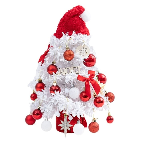Christmas Tree Artificial Christmas Trees On Clearance New Christmas Decorations Flocking DIY Mini Christmas Tree LED Desktop Christmas Tree Ornaments