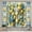 Blue Yellow and Green, variant on Stripes Kitchen Curtains, Horizontal Lines Simple Design with Retro Farmhouse Inspired Colors, Window Drapes 2 Panel Set for Kitchen Cafe Decor, 55" x 36", Mustard Reseda Green