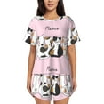 thumbnail image 1 of Fotbe Cute Cats Conjunto de Pijama Estampado para Mujer, 2 Piezas, Ropa de Dormir con Camiseta de Manga Corta y Shorts Suaves-4X-Large, 1 of 6
