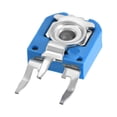 thumbnail image 3 of Uxcell Trimmer Potentiometer 100K Ohm Adjustment Horizontal Variable Resistor Blue 10pack, 3 of 5