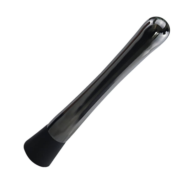 Cateissary Varilla para mezclar cócteles de acero inoxidable, trituradora de hielo, varilla para mezclar vino, bebida DIY, batidor de frutas, Negro