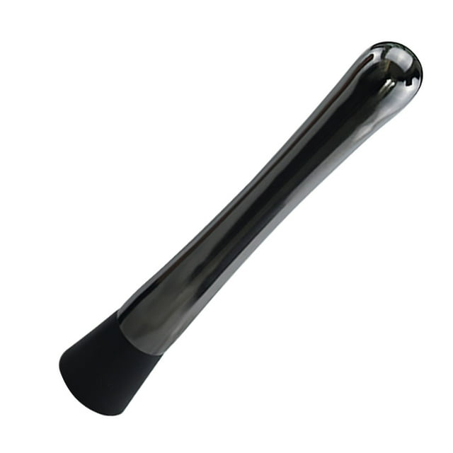 Cateissary Varilla para mezclar cócteles de acero inoxidable, trituradora de hielo, varilla para mezclar vino, bebida DIY, batidor de frutas, Negro