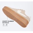 thumbnail image 3 of LUCKY STEP Womens Platform Fashion Sneakers Thick Sole Suede Faux Leather Casual Shoes,Beige, 3 of 11