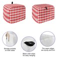 thumbnail image 5 of Toaster Cover 4 Slice, Red White Plaid Dustproof Bakeware Oven Protector with Top Hook, Modern Farmhouse Buffalo Check Gingham Waterproof Small Kitchen Appliance Toasters Dust Cover, 12"x11"x8", 5 of 9