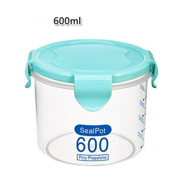 LEEYNEER Clearance! Glass Storage Containers With Lids Kitchen Storage Box Sealing Food Preservation Plastic Fresh Pot Container Pink