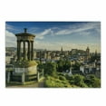 thumbnail image 1 of Cityscape Cutting Board, Edinburgh Town Aerial View of Historical Buildings Heritage Panorama Art, Decorative Tempered Glass Cutting and Serving Board, Small Size, Fern Green Blue Tan, by Ambesonne, 1 of 1