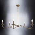 thumbnail image 3 of Luxury New-Traditional Chandelier, 12''H x 41''W, Brushed Gold Finish, Lygos Collection, by Urban Ambiance, 3 of 8