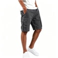 thumbnail image 2 of Thousandth Cargo Shorts for Men Summer Elastic Waist Drawstring Streetwear Shorts Zipper Pocket Casual Shorts Outdoor Hiking Shorts Fashionable Durable Shorts, 2 of 8