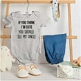 thumbnail image 3 of Think Im Cute See My Uncle Romper Boys or Girls Infant Baby Brisco Brands NB, 3 of 6