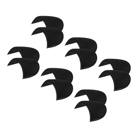 6 Pairs Shoulder Pads, Costume Shoulder Pads Small Breathable Sponge Pads 1cm Thick for Women Clothing Men, Black