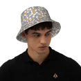thumbnail image 6 of Daiia Cute Rabbit Pattern Bucket Hat - Trendy Cotton Sun Hat for Beach, Golf, Fishing - Fun Outdoor Vacation Boonie for Men and Women, 6 of 9