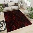 thumbnail image 2 of Irregular Curves Red Area Rug Entryway Rug, Black Minimalist Living Room Rug, Soft Non Slip Washable Carpet For Bedroom Office Hallway Garden Laundry Room 5' x 7', 2 of 6