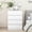 White with 4 Drawers, variant on Barara King Nightstand with Rounded Corner Design, Night Stand with 2 USB Ports and 2 Outlets, Side Table for Bedroom, Living Room, Home Office, White