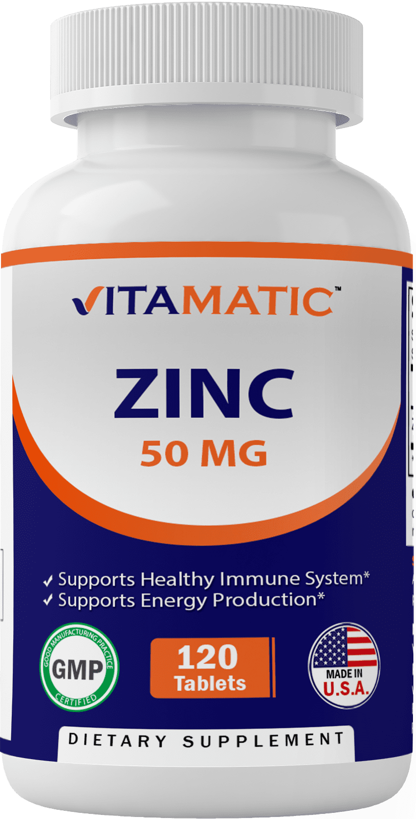 Vitamatic Zinc 50 mg as Zinc Supplement as Gluconate 120 Tablets (50mg Elemental Zinc)