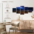 thumbnail image 4 of Elephant Stock Starlit Monument Valley Wall Art - Horizontal Multi Panel Canvas - 5 Pieceliving Room Wall Decor - Photography Nature Multi Panel - Brown And Blue Decor - 29" x 12", 4 of 4